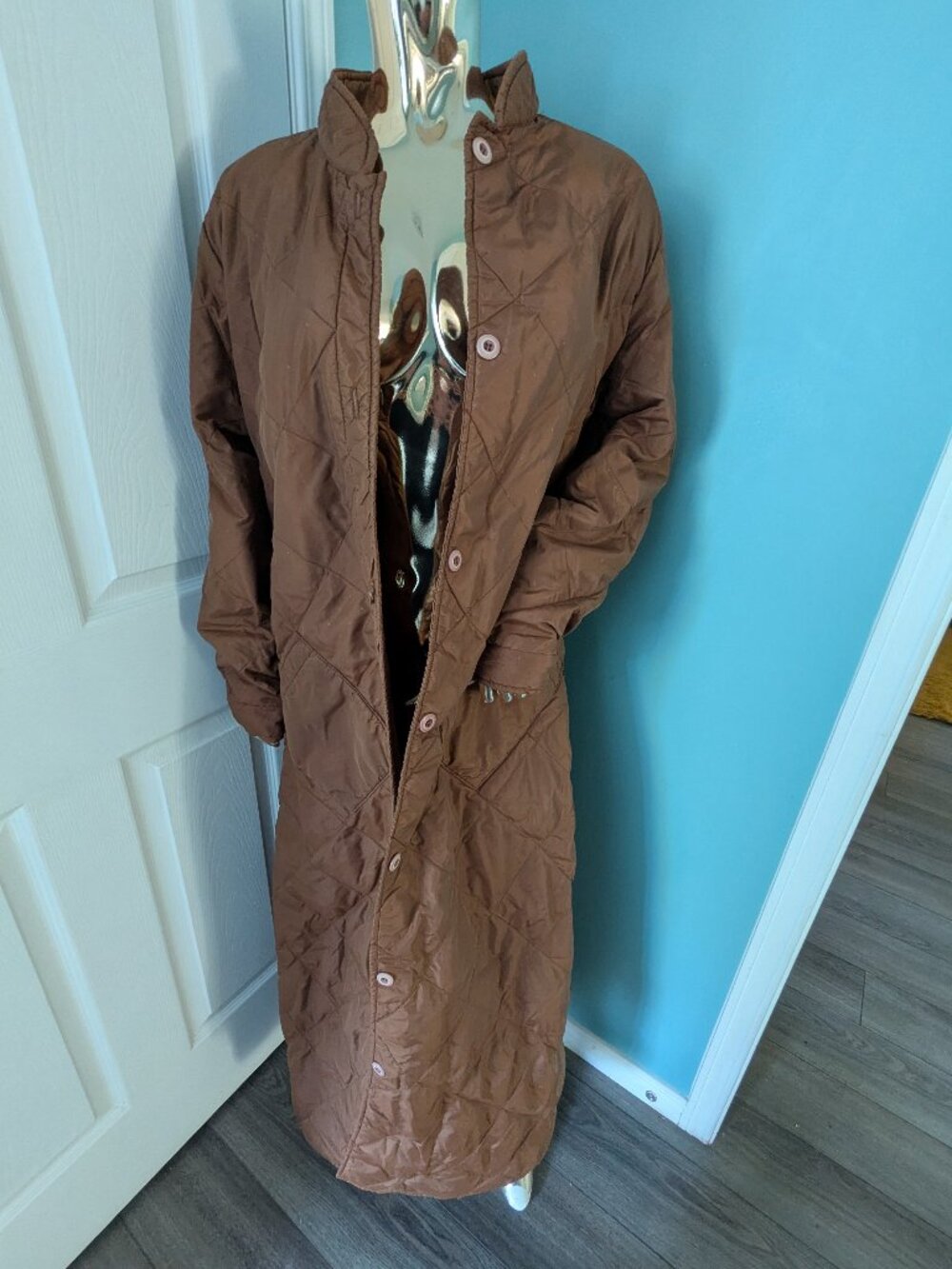 Eddie Bauer long quilted coat